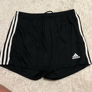Adidas striped shorts, no liner, size: medium
